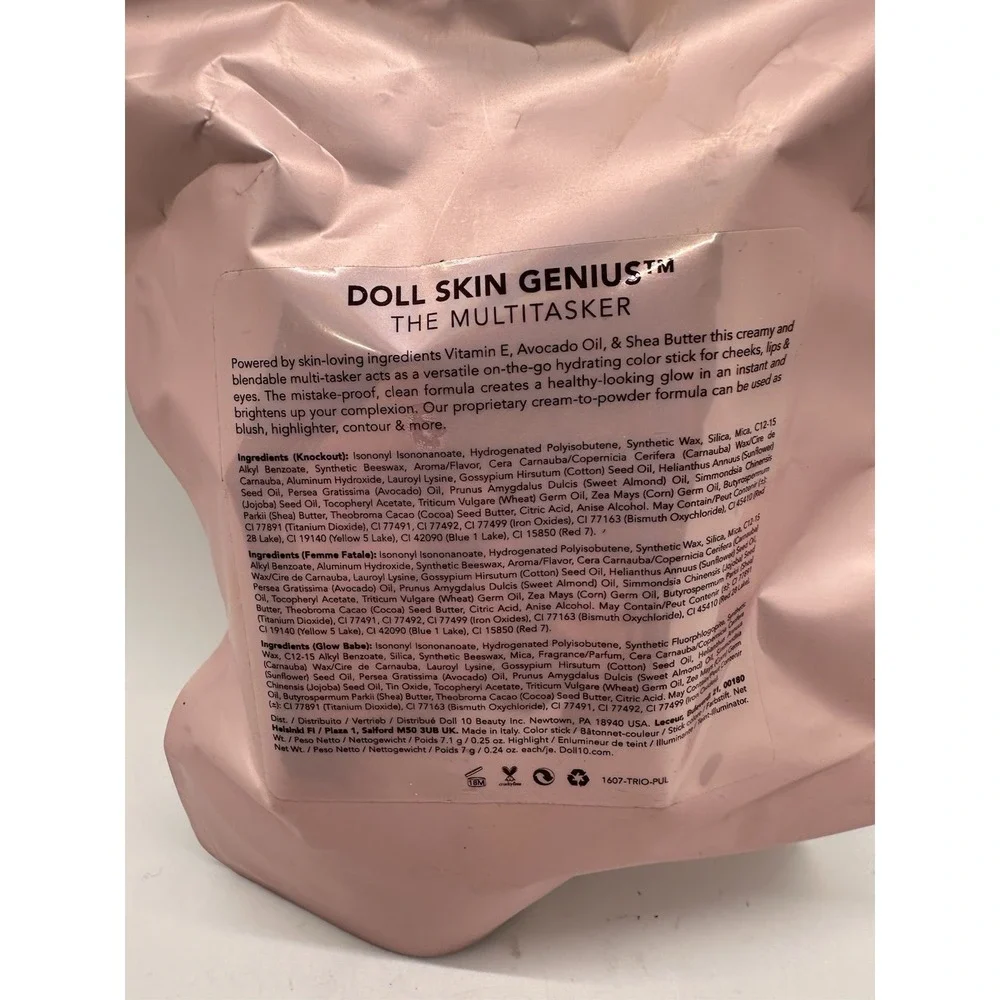 Doll 10 Skin Genius‎ Multitasker Stick Trio Knockout Glow Babe Femme Fatale NEW!
